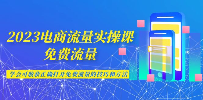 2023电商流量实操课-免费流量，学会可收获正确打开免费流量的技巧和方法_酷乐网