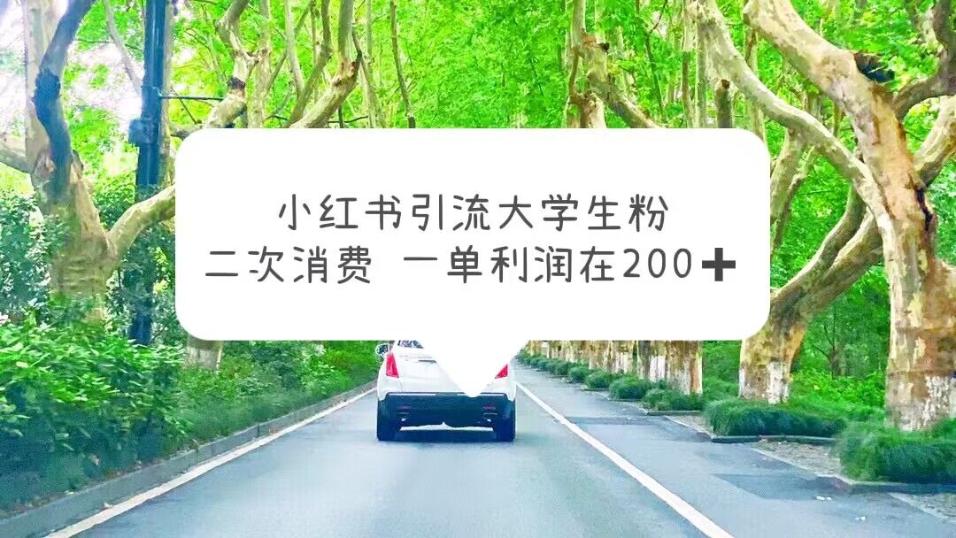 小红书引流大学生粉，变现项目，一单利润在200+（教程+资源）_酷乐网