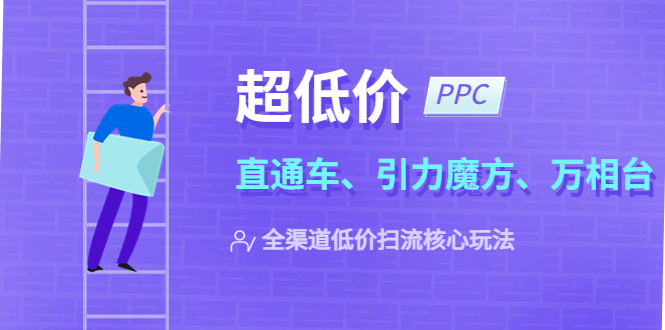 2023超低价·ppc—“直通车、引力魔方、万相台”全渠道·低价扫流核心玩法_酷乐网