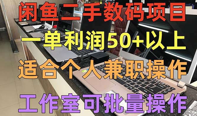 闲鱼二手数码项目，个人副业低保收入一单50+以上，工作室批量放大操作_酷乐网