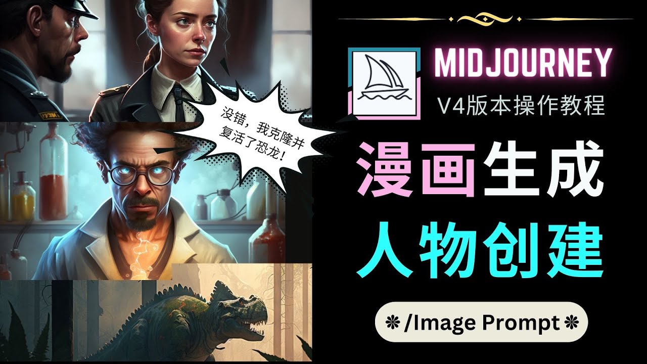 Midjourney V4版本操作教程：2个简单参数，完成漫画生成，人物创建_酷乐网