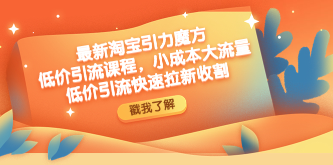 最新淘宝引力魔方低价引流实操：小成本大流量，低价引流快速拉新收割_酷乐网