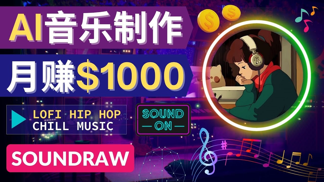 无需任何音乐基础： 使用AI软件制作Lofi Hip Hop Chill Music 月赚1000美元_酷乐网