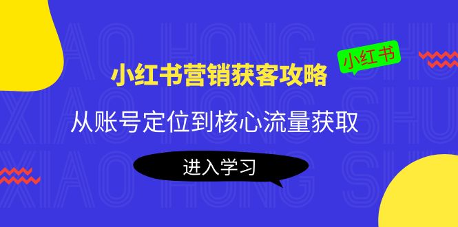 小红书营销获客攻略：从账号定位到核心流量获取，爆款笔记打造！_酷乐网