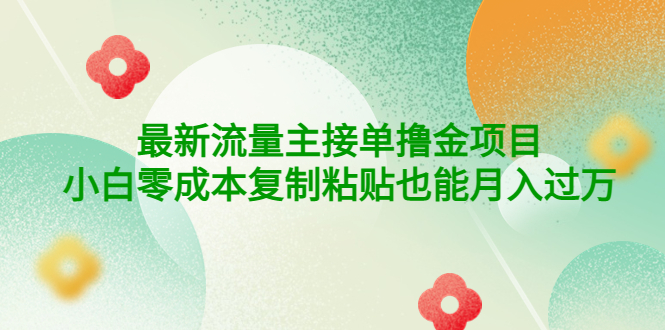 公众号最新流量主接单撸金项目，小白零成本复制粘贴也能月入过万_酷乐网