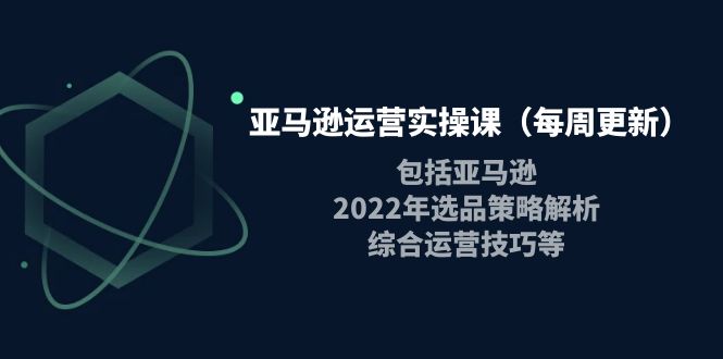 亚马逊运营实操课（每周更新）包括亚马逊2022选品策略解析，综合运营技巧等_酷乐网