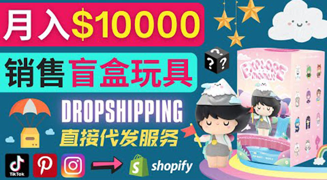 Dropshipping+ Shopify推广玩具盲盒赚钱：每单利润率30%, 月赚1万美元以上_酷乐网