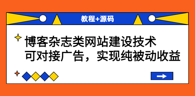 博客杂志类网站建设技术，可对接广告，实现纯被动收益（教程+源码）_酷乐网