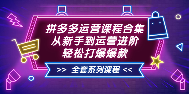 拼多多运营课程合集：从新手到运营进阶，轻松打爆爆款（全套系统课程）_酷乐网