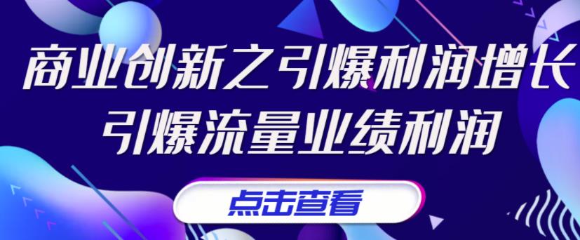 张琦《商业创新之引爆利润增长》引爆流量业绩利润_酷乐网