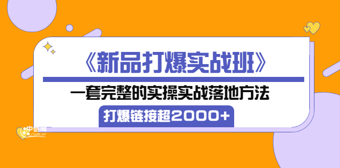 《新品打爆实战班》一套完整的实操实战落地方法，打爆链接超2000+（28节课)_酷乐网