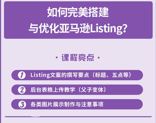 完美搭建与优化亚马逊Listing（爆单必修课）_酷乐网