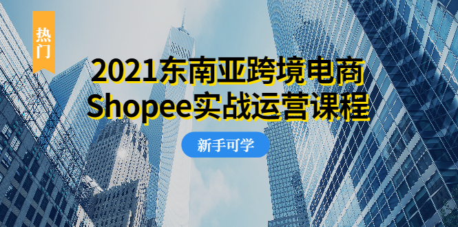 2021东南亚跨境电商Shopee实战运营课程，0基础、0经验、0投资的副业项目_酷乐网