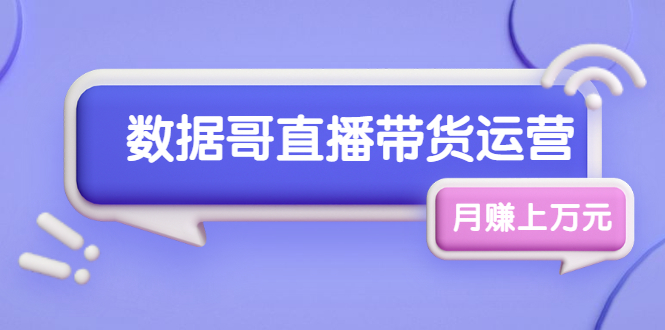 数据哥直播带货运营线上进阶课，让普通人也能靠直播月赚上万元_酷乐网