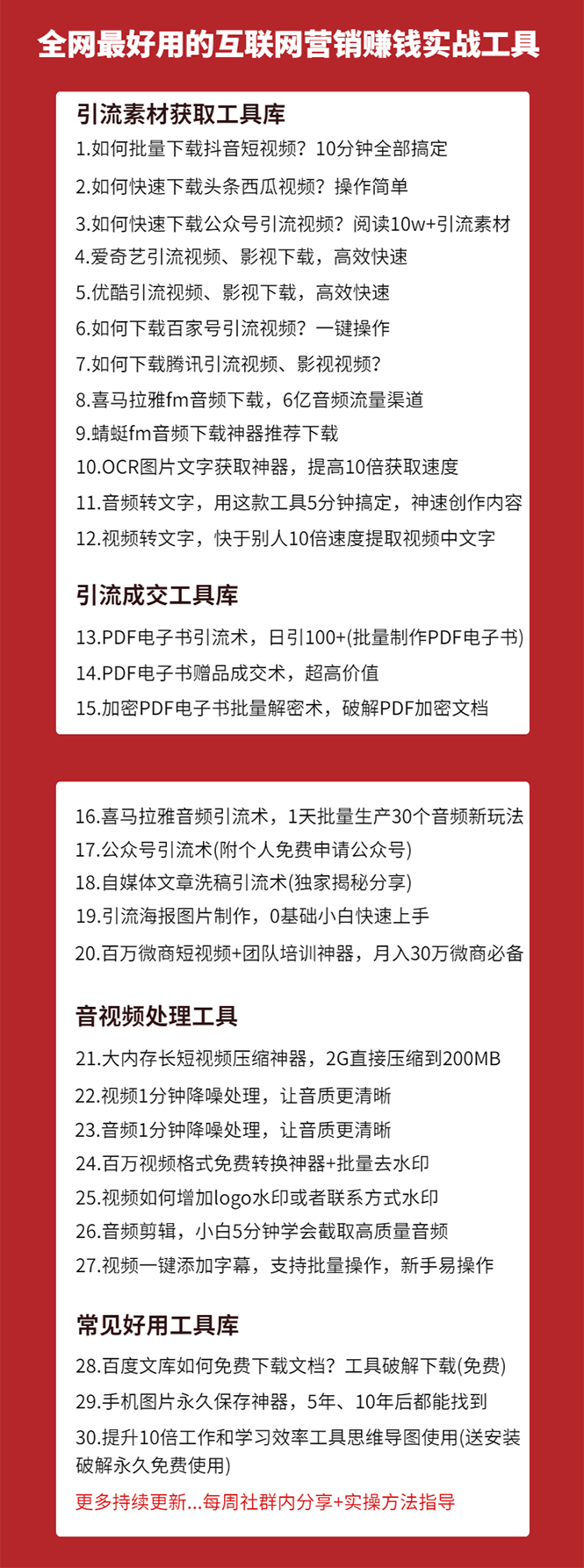 图片[2]_30套互联网营销黑科技落地实战，让你收钱效率倍增10倍，批量引流，快速变现_酷乐网