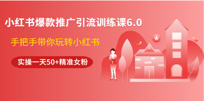 小红书爆款推广引流训练课6.0，手把手带你玩转小红书，实操一天50+精准女粉_酷乐网