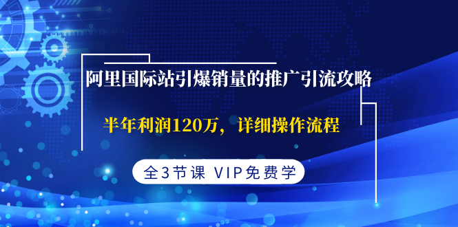 阿里国际站引爆销量的推广引流攻略，半年利润120万，详细操作流程(全3节课)_酷乐网