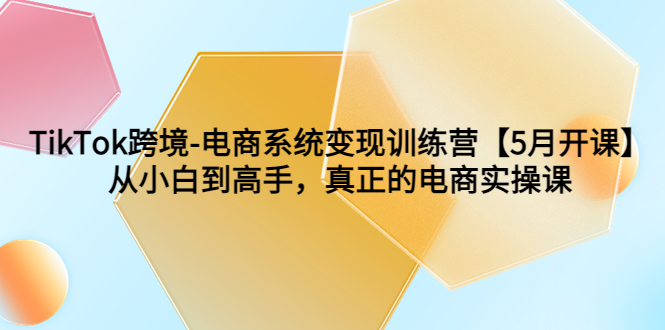 TikTok跨境-电商系统变现训练营【5月新课】从小白到高手，真正的电商实操课_酷乐网