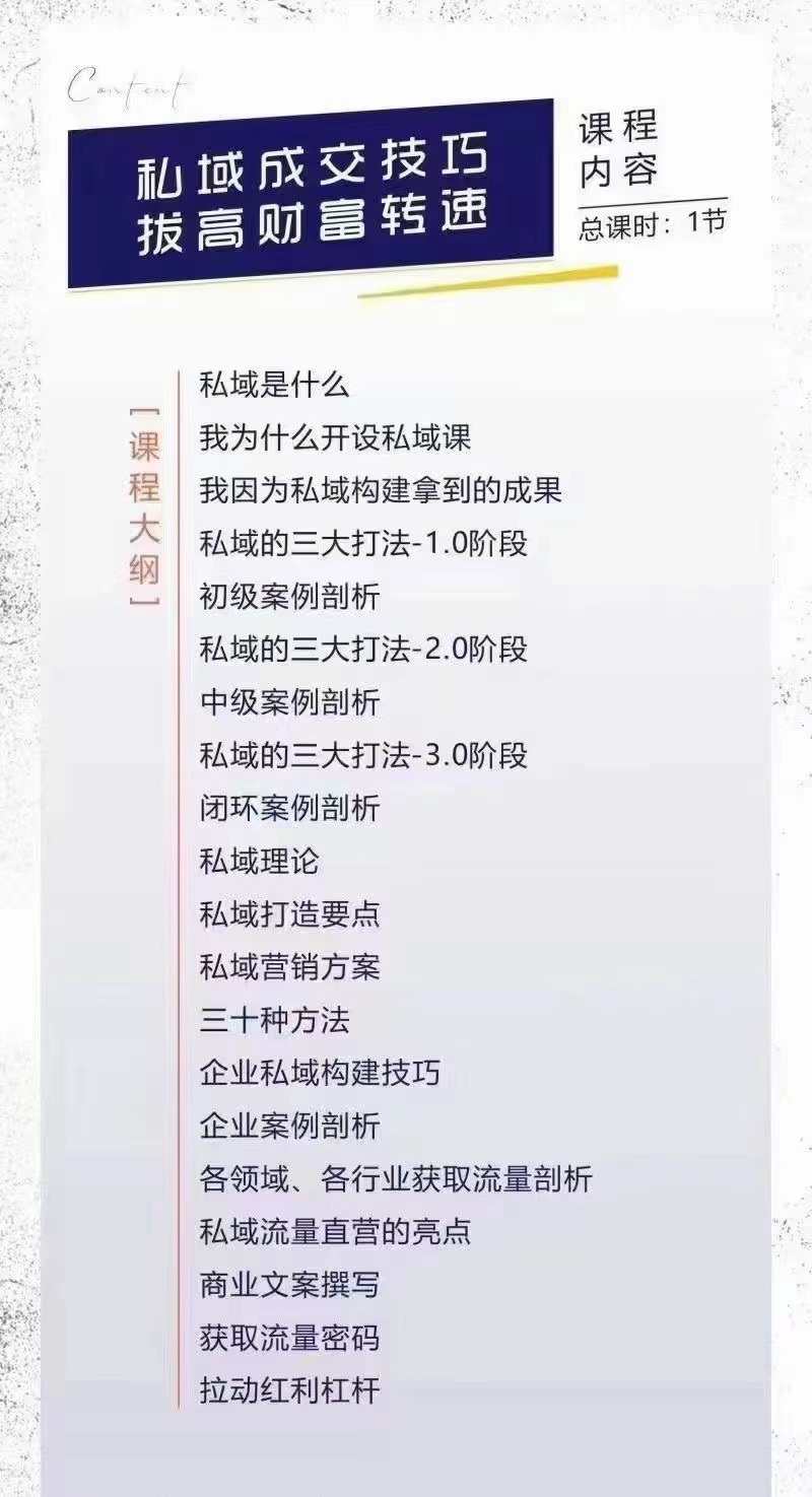 图片[2]_从0到无上限收益的《私域流量运营商业课》私域成交技巧，拔高财富转速_酷乐网