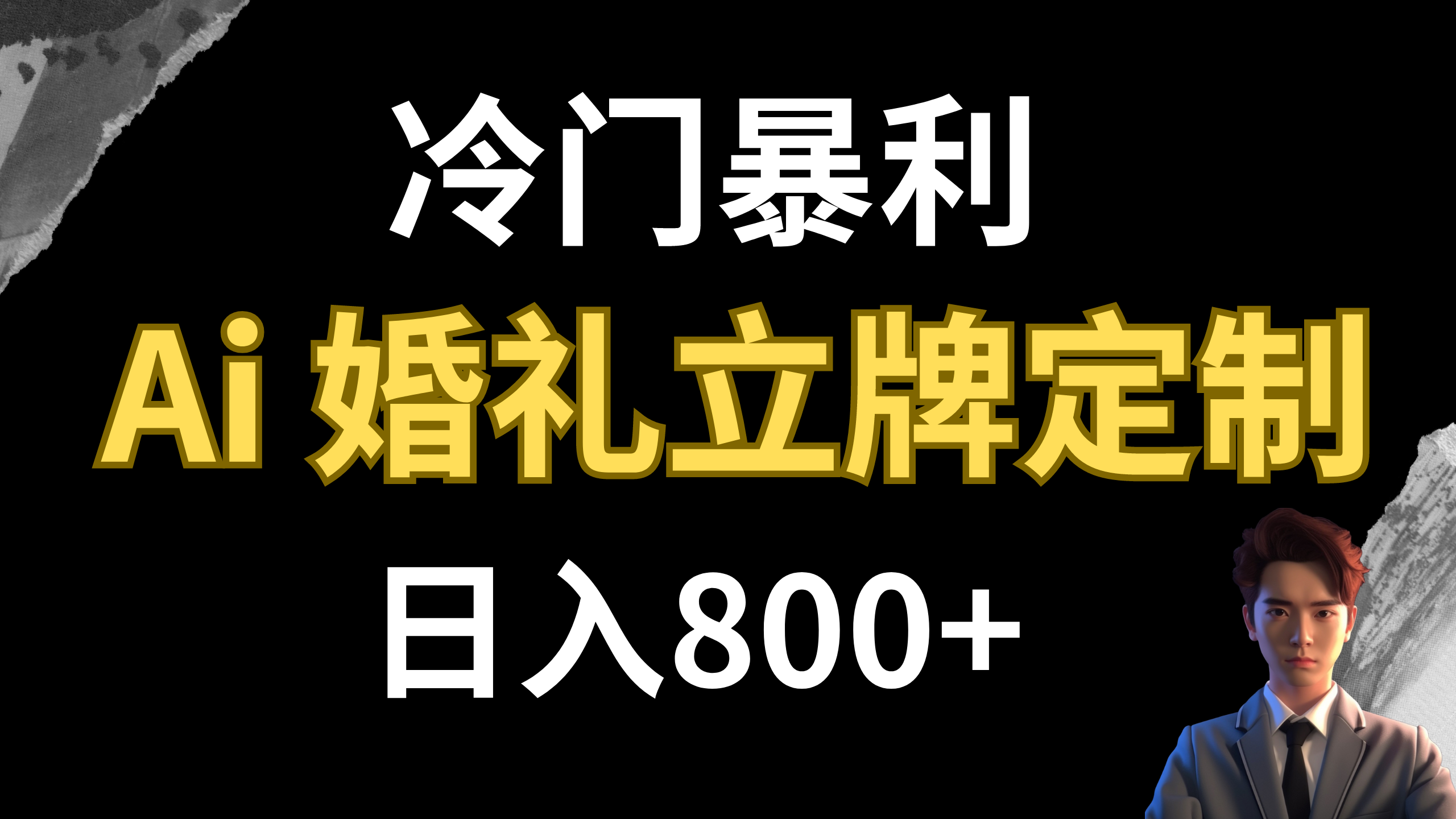 冷门暴利项目 AI婚礼立牌定制 日入800+_酷乐网