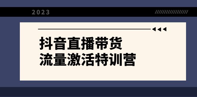 抖音直播带货-流量激活特训营，入行新手小白主播必学（21节课+资料）_酷乐网