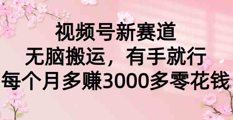 视频号新赛道，无脑搬运，有手就行，每个月多赚3000多零花钱_酷乐网