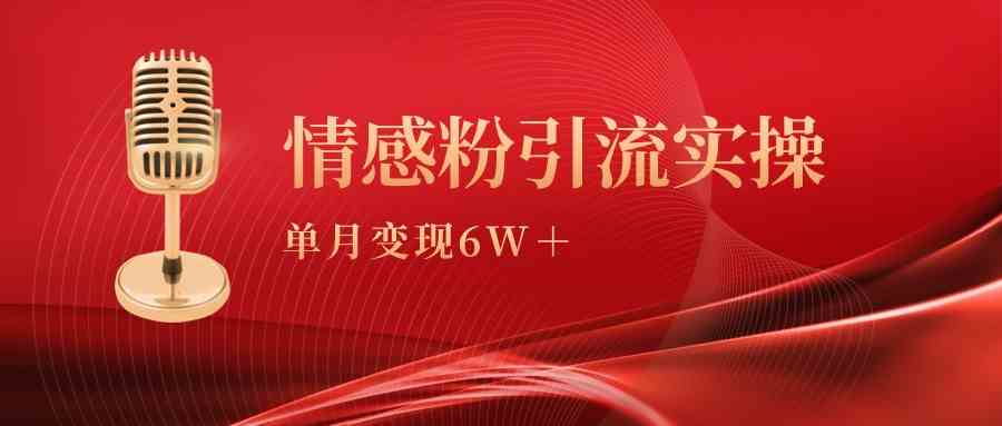 单月变现6w+，情感粉引流变现实操课_酷乐网