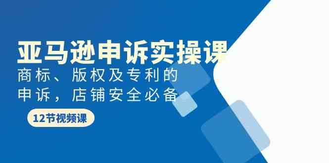 亚马逊-申诉实战课，​商标、版权及专利的申诉，店铺安全必备_酷乐网