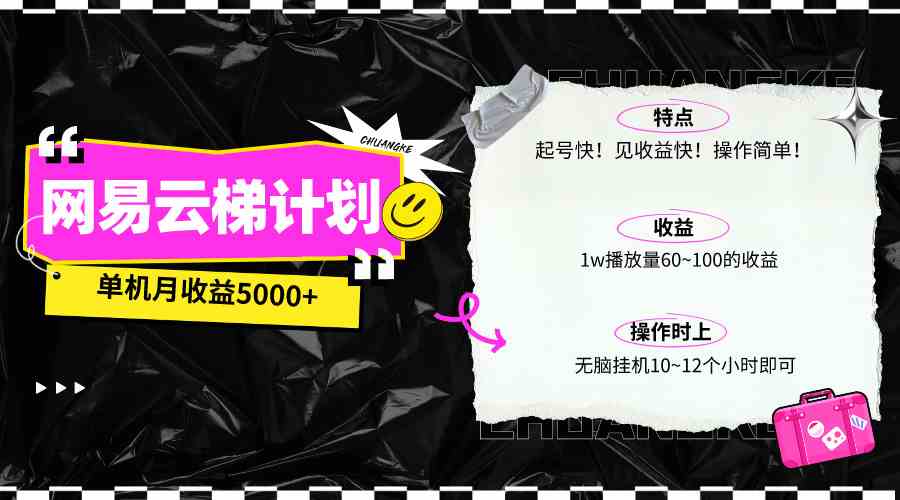 最新网易云梯计划网页版，单机月收益5000+！可放大操作_酷乐网