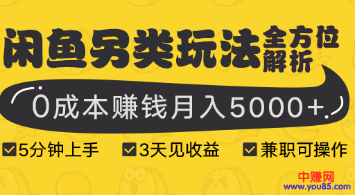 图片[2]_闲鱼另类玩法全方位解析，5分钟上手+3天见收益，0成本赚钱月入5000+(8节课)_酷乐网