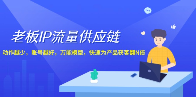 老板 IP流量 供应链，动作越少，账号越好，万能模型，快速为产品获客翻N倍_酷乐网