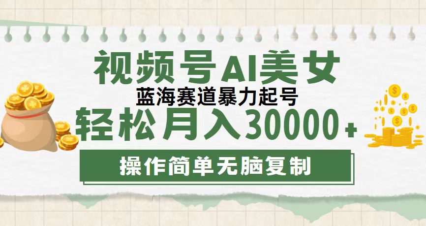 视频号AI美女跳舞，轻松月入30000+，蓝海赛道，流量池巨大，起号猛，无…_酷乐网