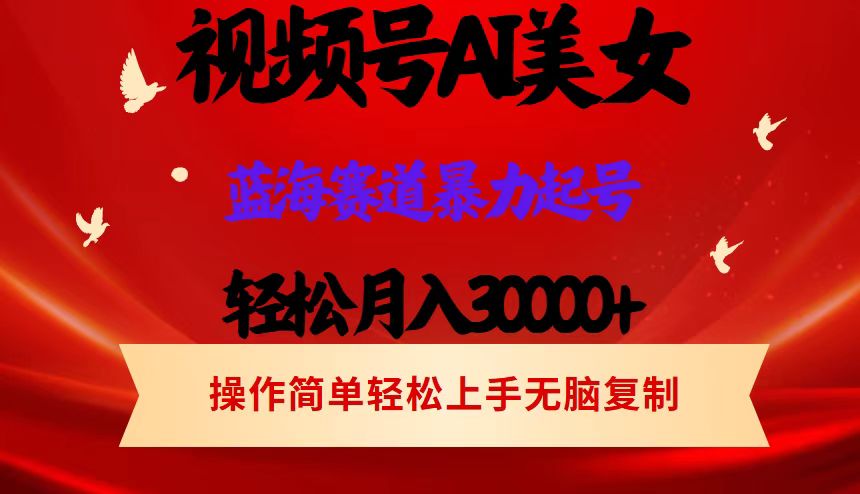 视频号AI美女跳舞，轻松月入30000+，蓝海赛道，流量池巨大，起号猛，当…_酷乐网