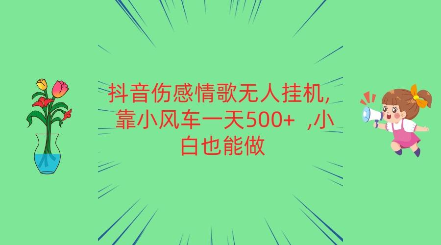 抖音伤感情歌无人挂机 靠小风车一天500+ 小白也能做_酷乐网