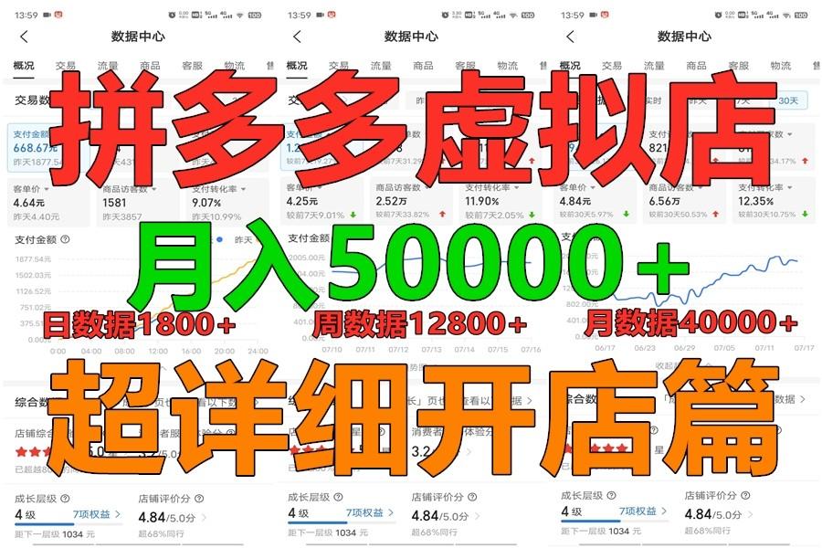 拼多多虚拟电商训练营月入40000+你也行，暴利稳定长久，副业首选_酷乐网