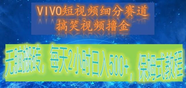 VIVO短视频细分赛道，搞笑视频撸金，无脑搬砖，每天2小时日入500+，保姆式教程_酷乐网